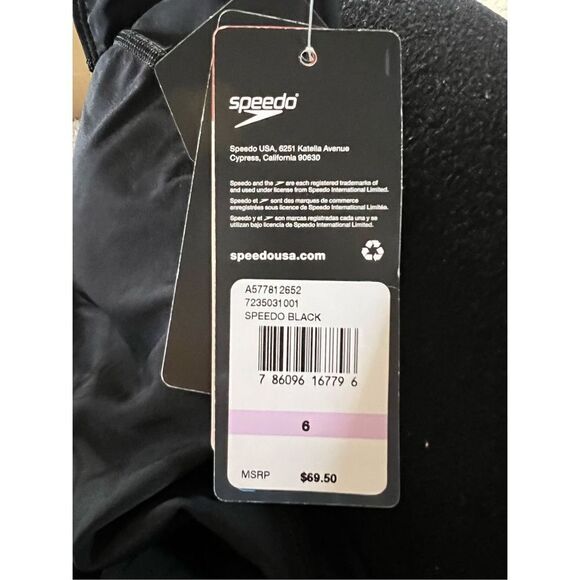 Speedo Women's One Piece UPF 50 Protect Conservative Swimwear In Black Size 6 - Picture 5 of 8
